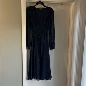 Lulu's Deep Blue Long Sleeve Dress